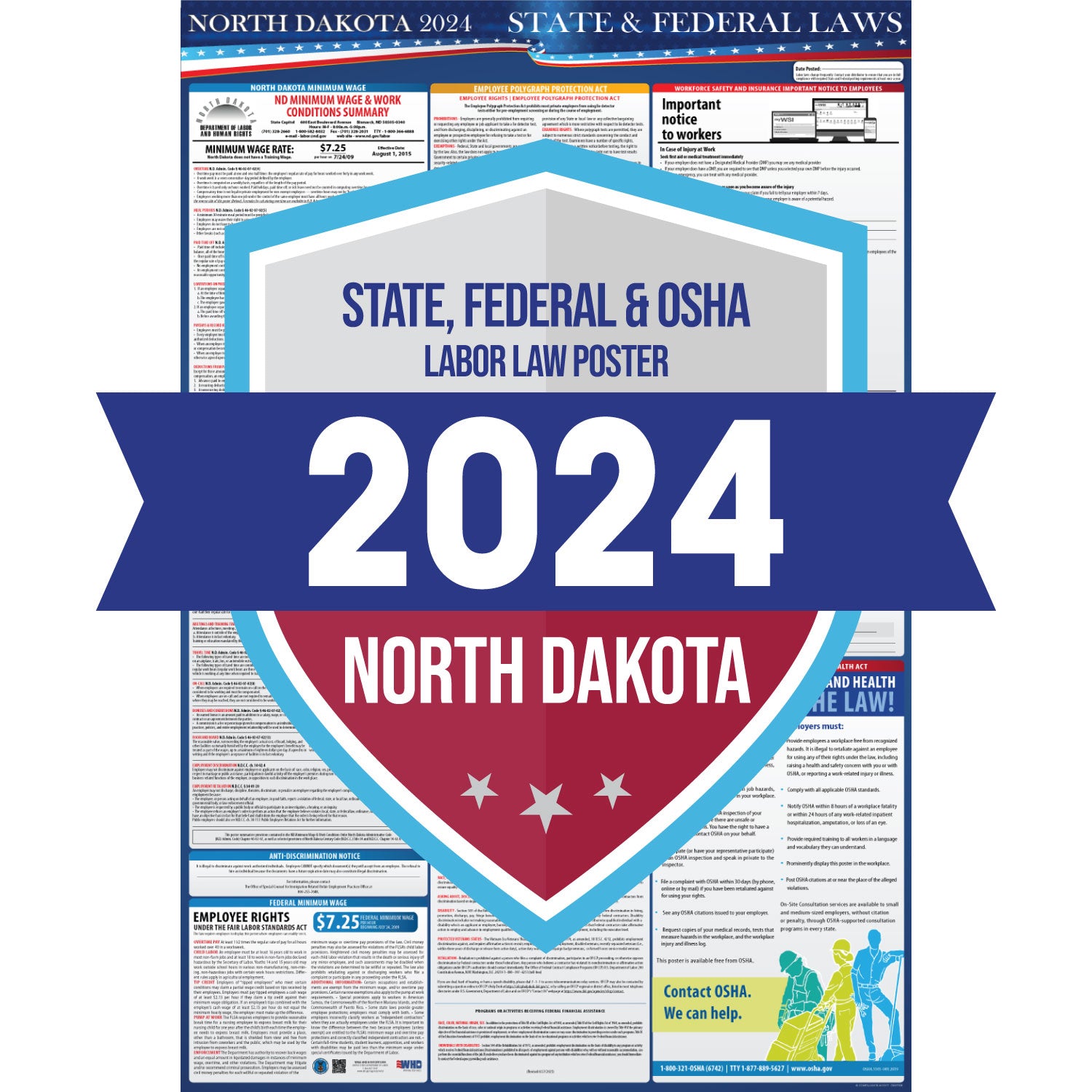 North Dakota Labor Law Poster State Labor Poster